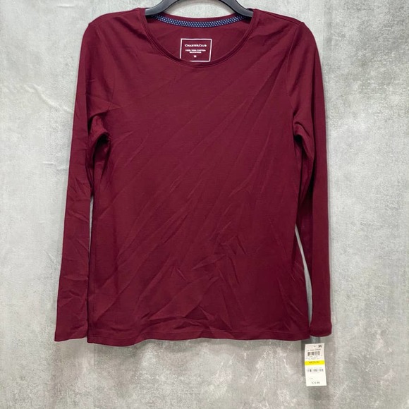 Charter Club Pima Cotton Cranberry Red Solid Long - Picture 1 of 8